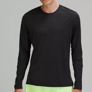 Lululemon Men's Black Fast and Free Long Sleeve Shirt reflective 3M